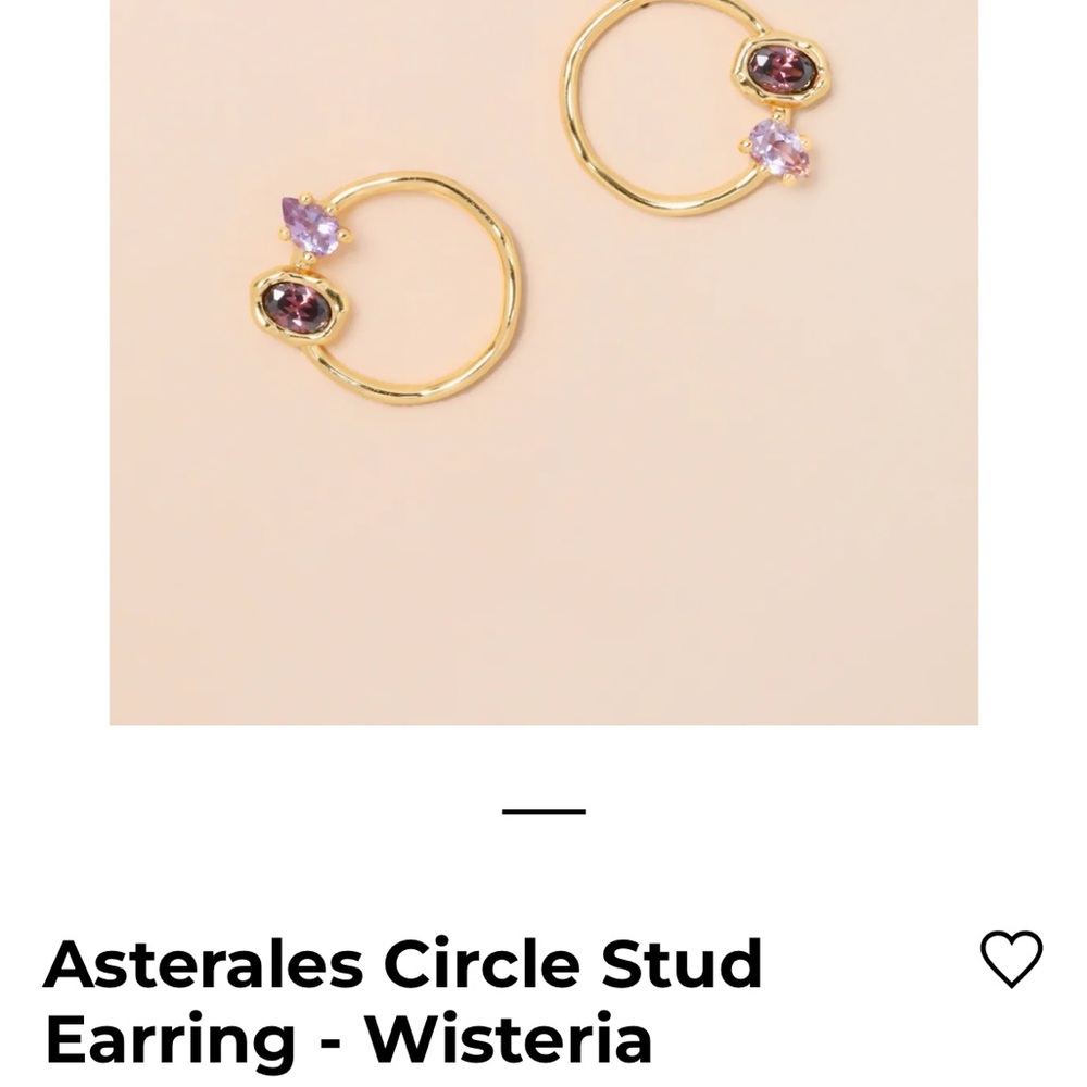 Alexis bittar Asterales circle stud earrings wisteria nwt